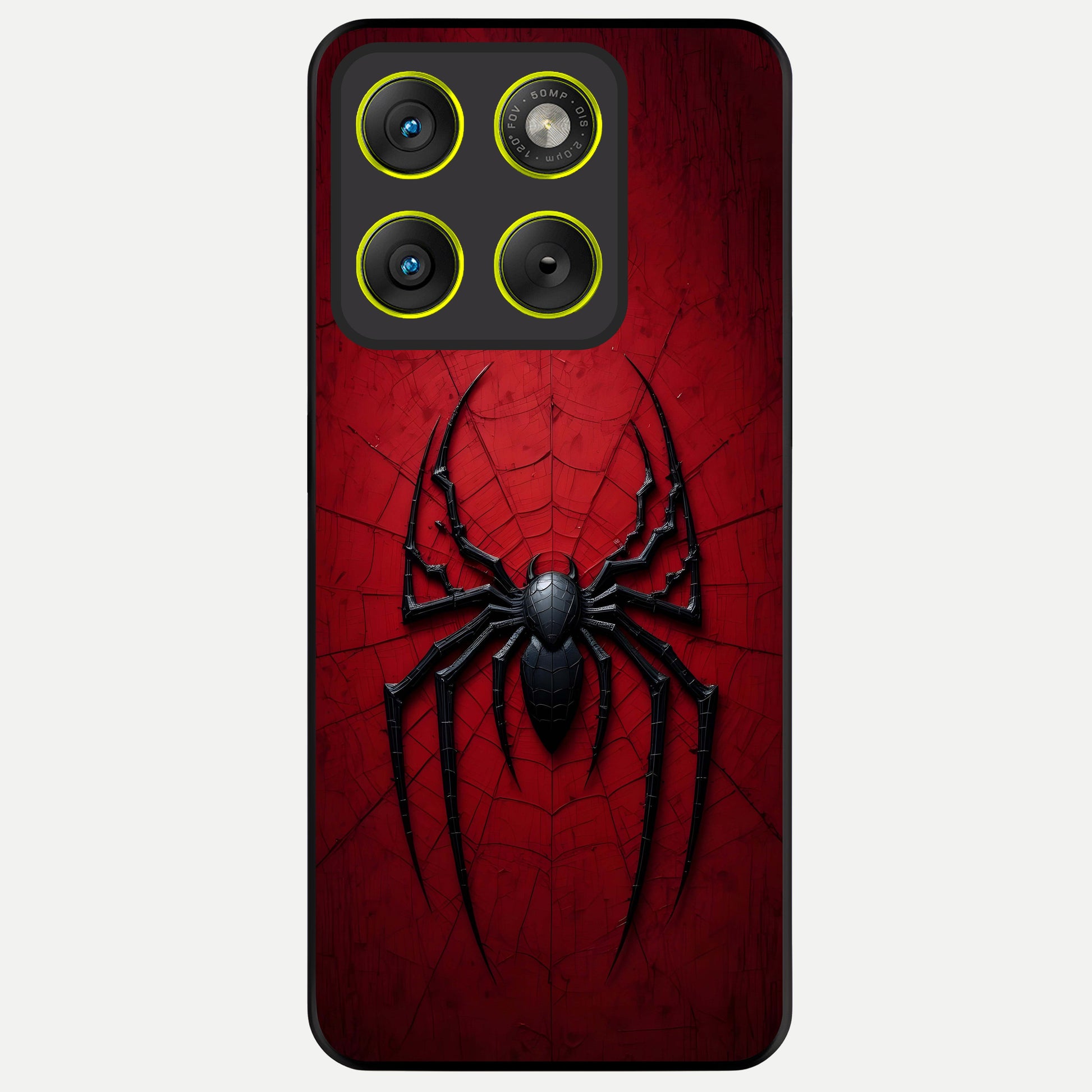  Superhero Web Emblem Glass Case For Moto Edge 70 back cover – full design glossy printed glass finish