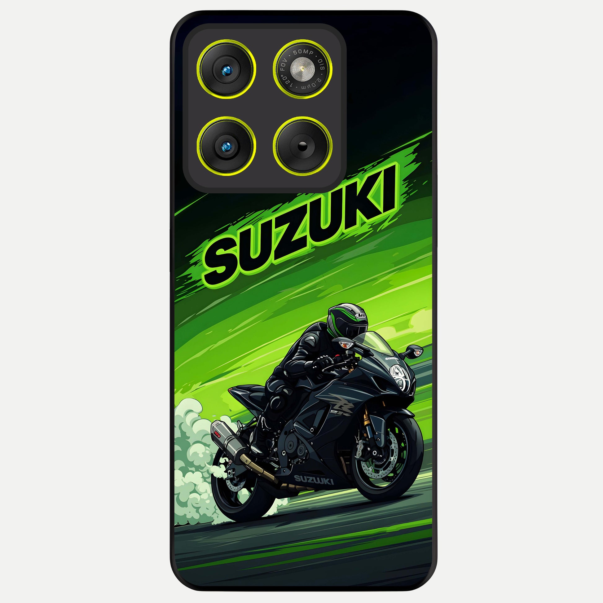  Suzuki Speed Beast Glass Case For Moto Edge 70 back cover – full design glossy printed glass finish