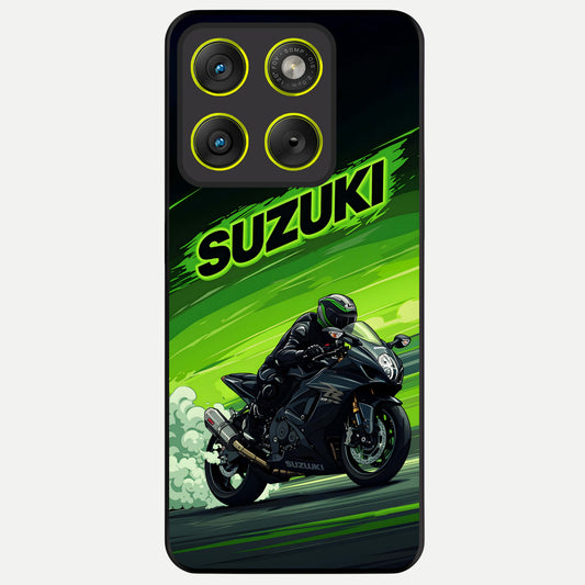  Suzuki Speed Beast Glass Case For Moto Edge 70 back cover – full design glossy printed glass finish
