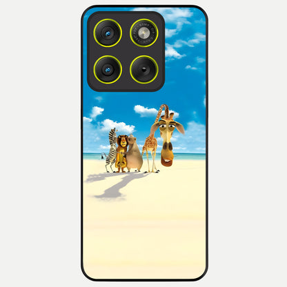  Tropical Fun Squad Glass Case For Moto Edge 70 back cover – full design glossy printed glass finish