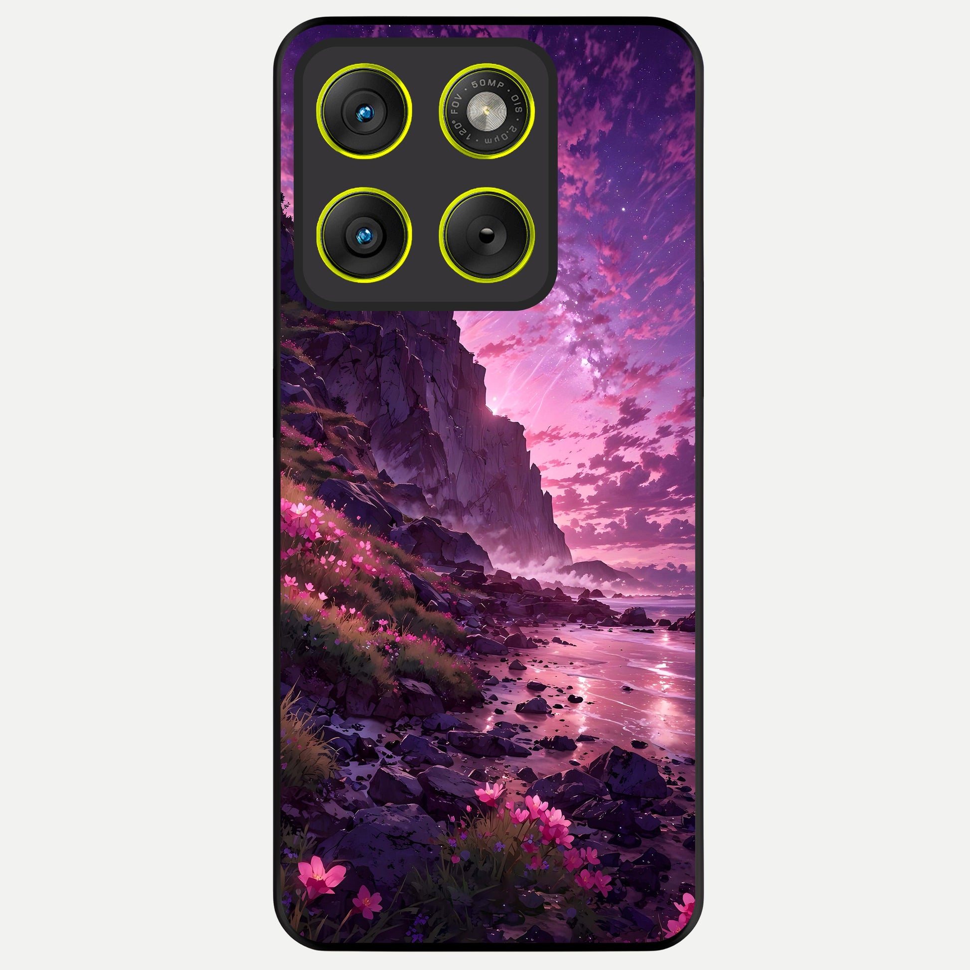  Twilight Blossom Coast Glass Case For Moto Edge 70 back cover – full design glossy printed glass finish