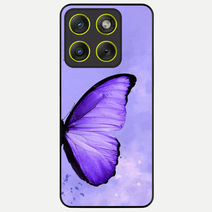 Violet Dream Wing Glass Case For Moto Edge 70 back cover – full design glossy printed glass finish