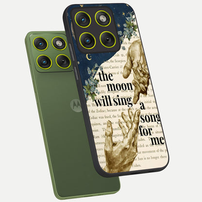  Aesthetic Divine phone case For Moto Edge 70 showing premium glass back cover with detailed artwork