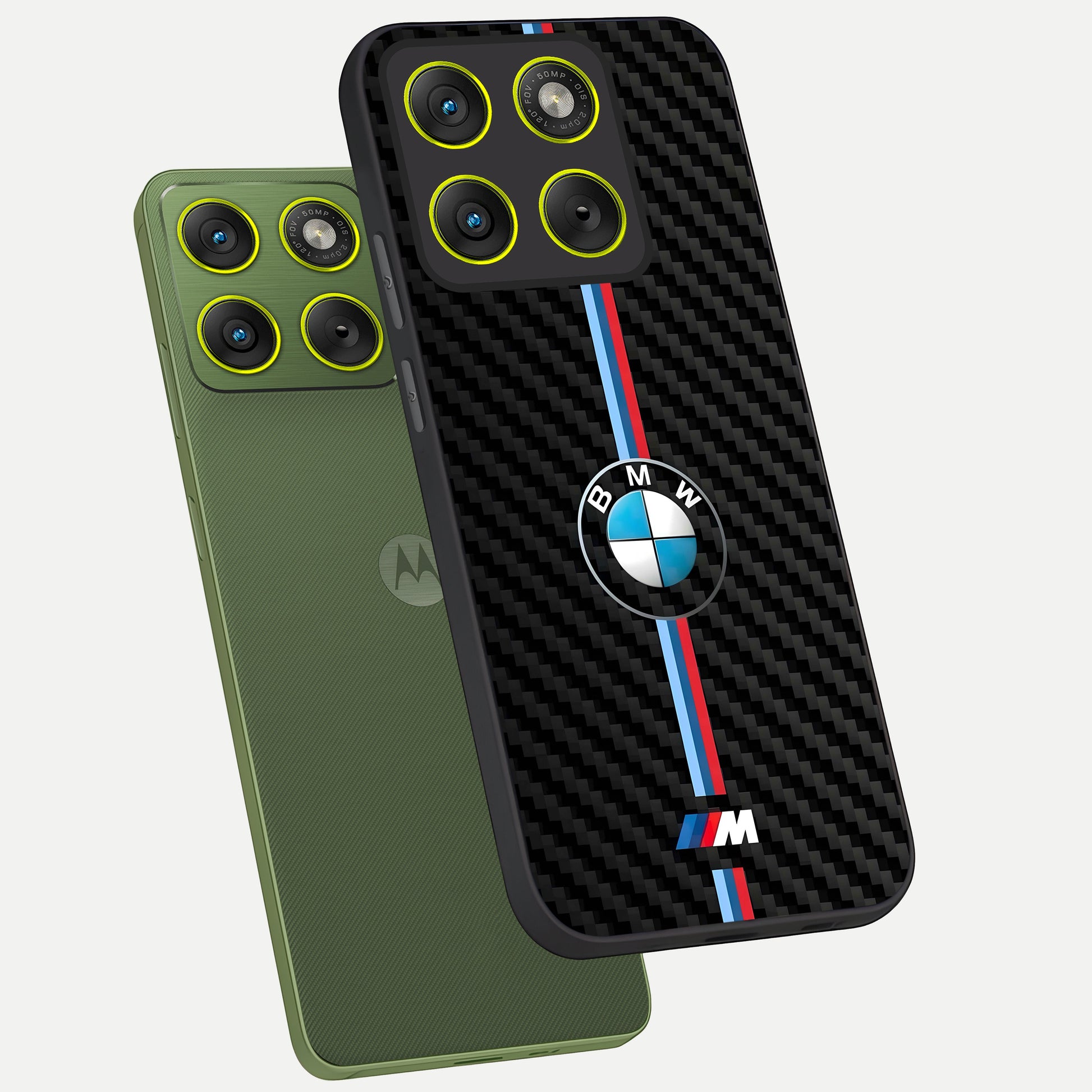  BMW Pattern phone case For Moto Edge 70 showing premium glass back cover with detailed artwork