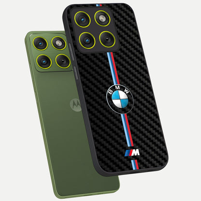  BMW Pattern phone case For Moto Edge 70 showing premium glass back cover with detailed artwork