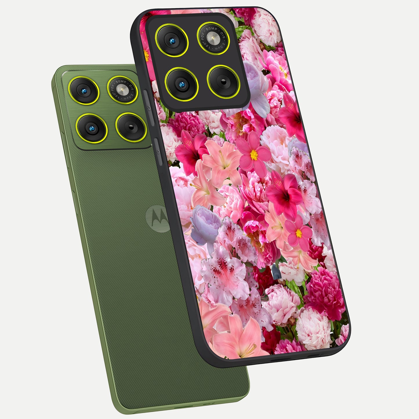  Bloom Crush Fantasy phone case For Moto Edge 70 showing premium glass back cover with detailed artwork