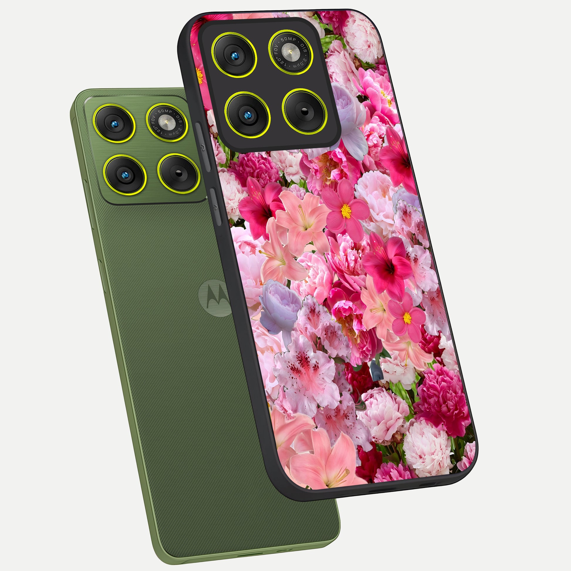  Bloom Crush Fantasy phone case For Moto Edge 70 showing premium glass back cover with detailed artwork