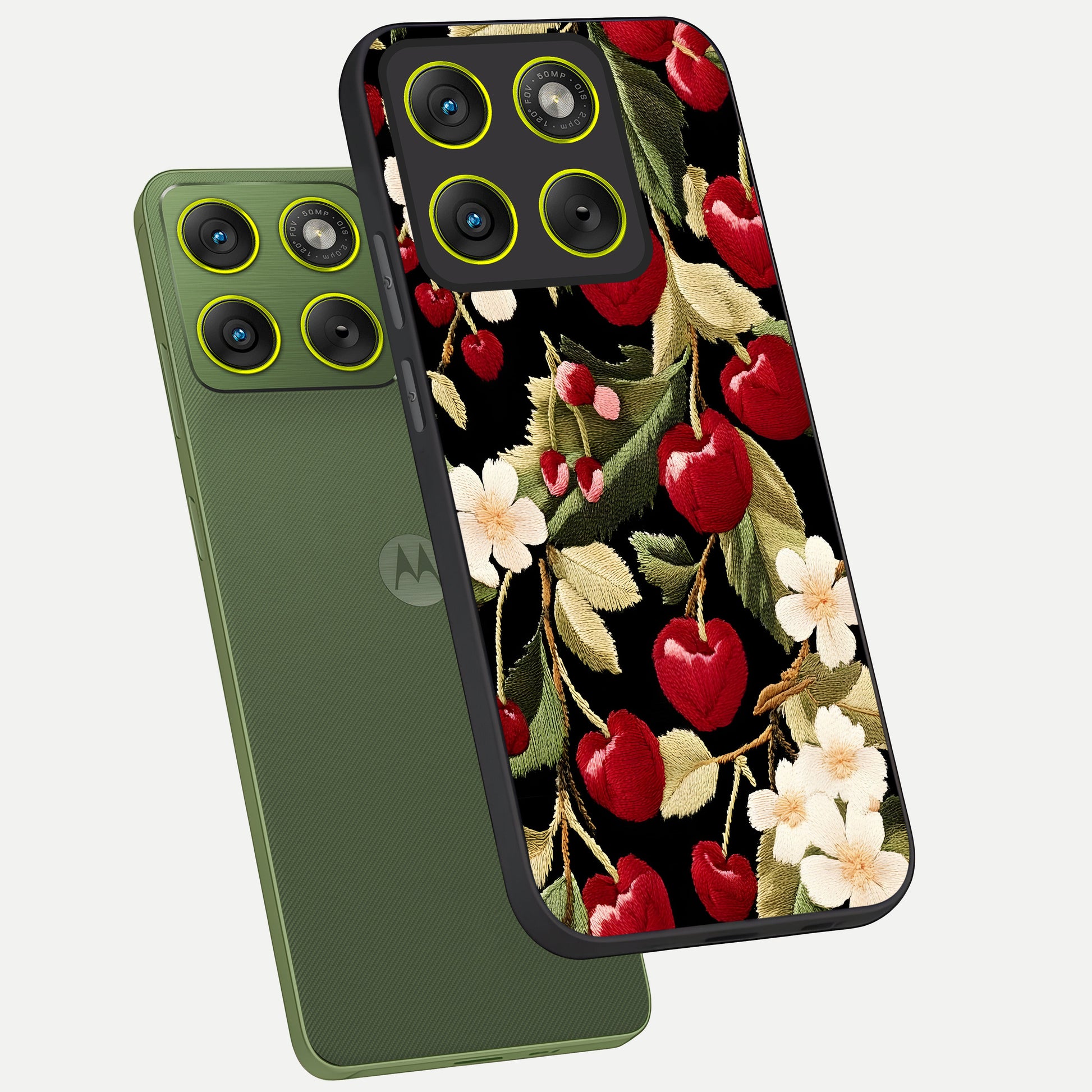  Blooming Spendor Bird phone case For Moto Edge 70 showing premium glass back cover with detailed artwork