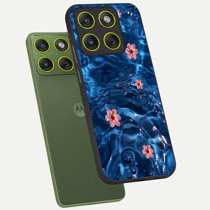  Bloom Thread Art phone case For Moto Edge 70 showing premium glass back cover with detailed artwork