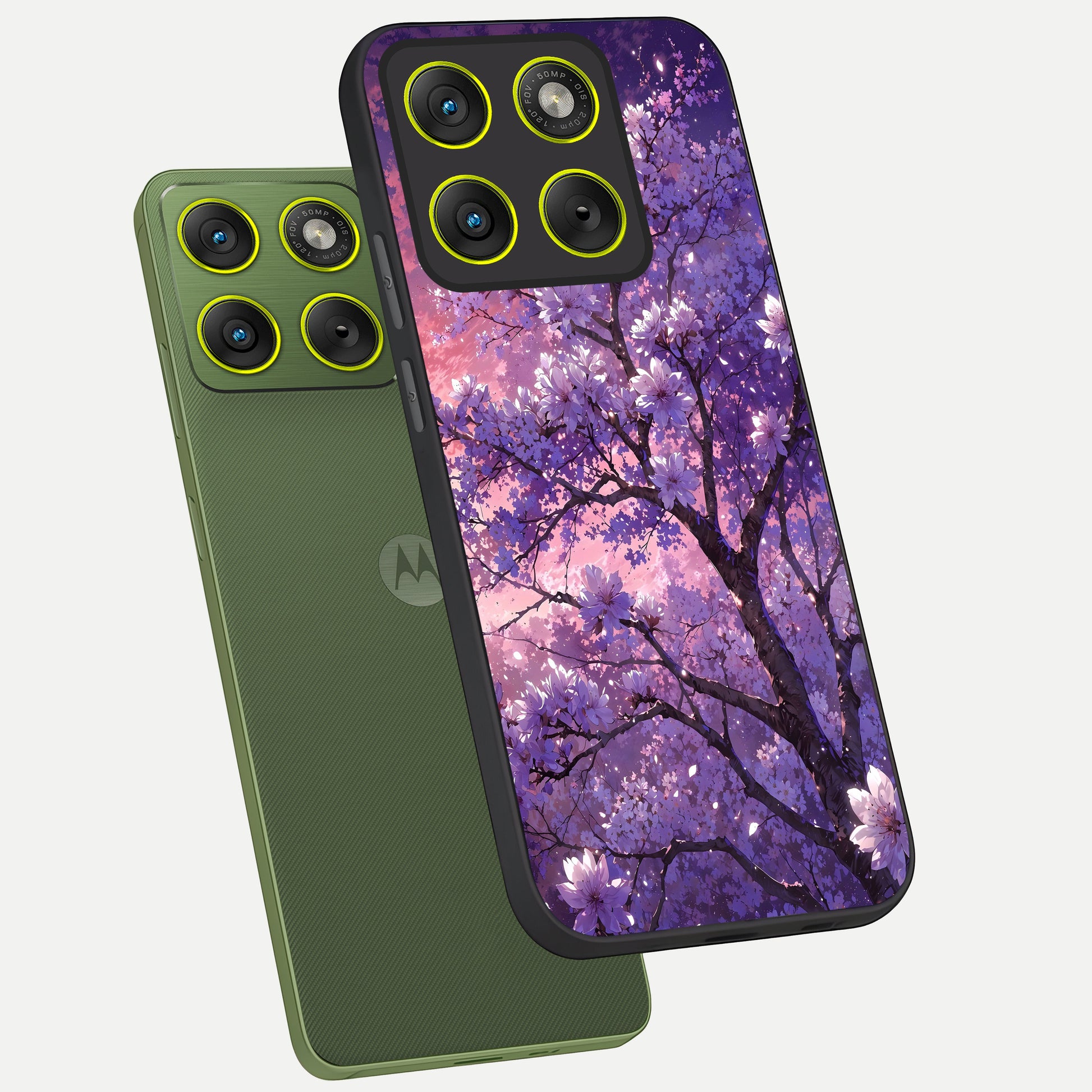  Blossom Tree phone case For Moto Edge 70 showing premium glass back cover with detailed artwork