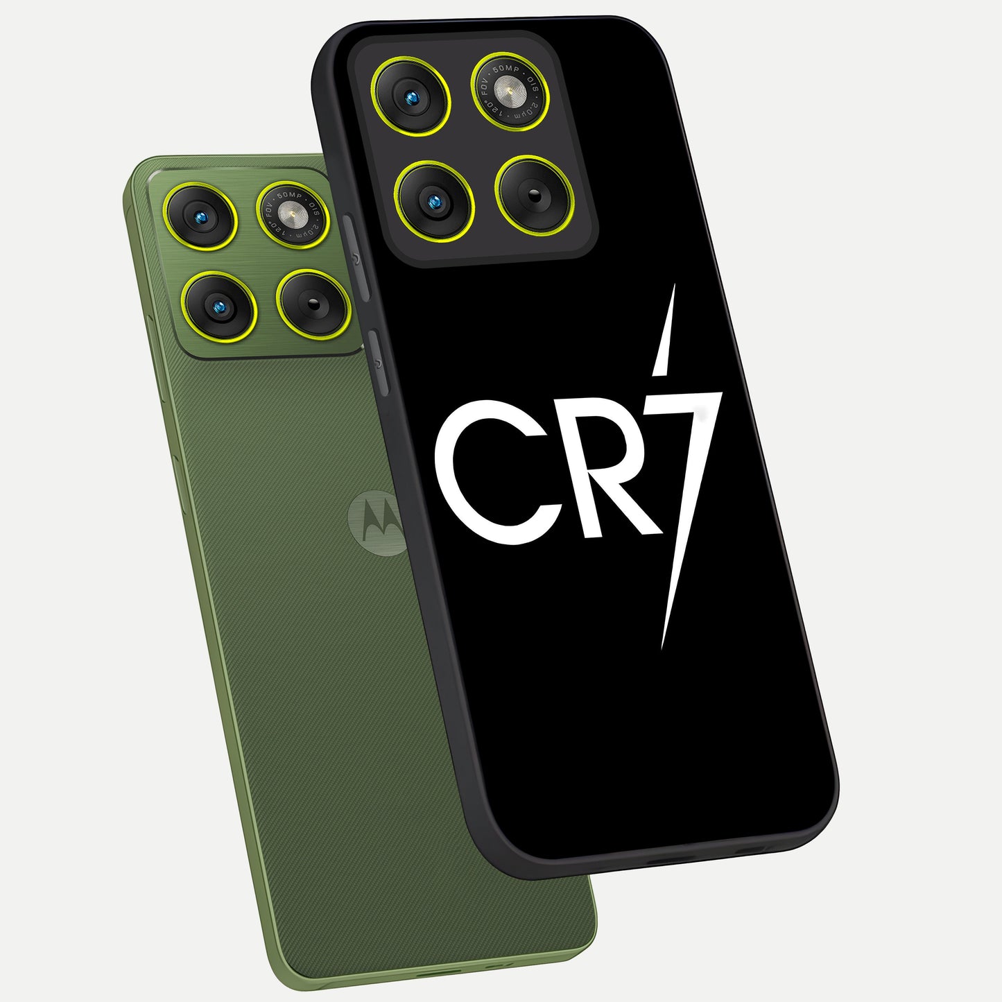  CR7 Elite Strike phone case For Moto Edge 70 showing premium glass back cover with detailed artwork