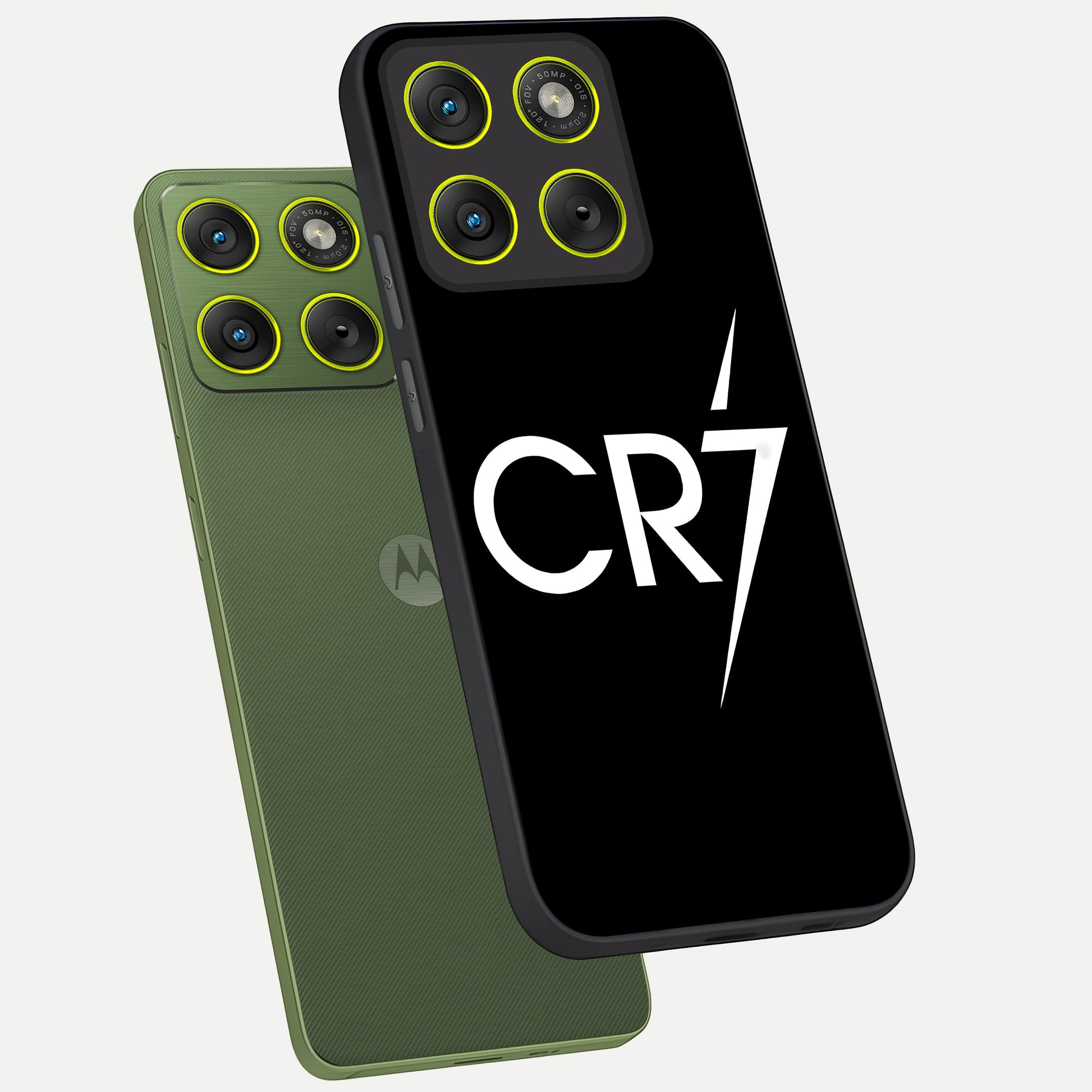  CR7 Elite Strike phone case For Moto Edge 70 showing premium glass back cover with detailed artwork