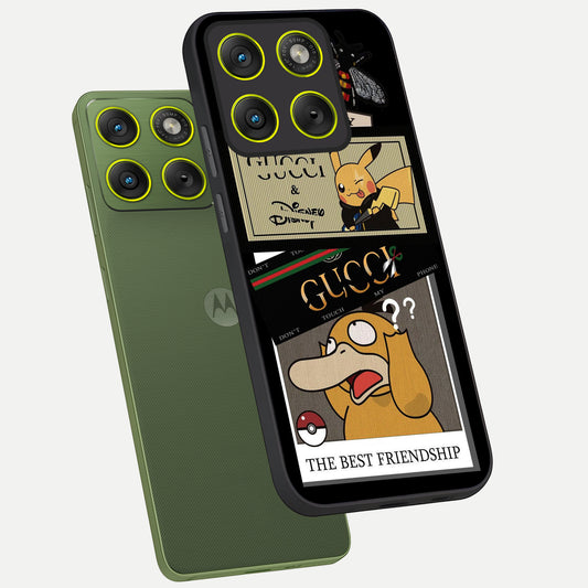  Cartoon Brand Play Mashup phone case For Moto Edge 70 showing premium glass back cover with detailed artwork