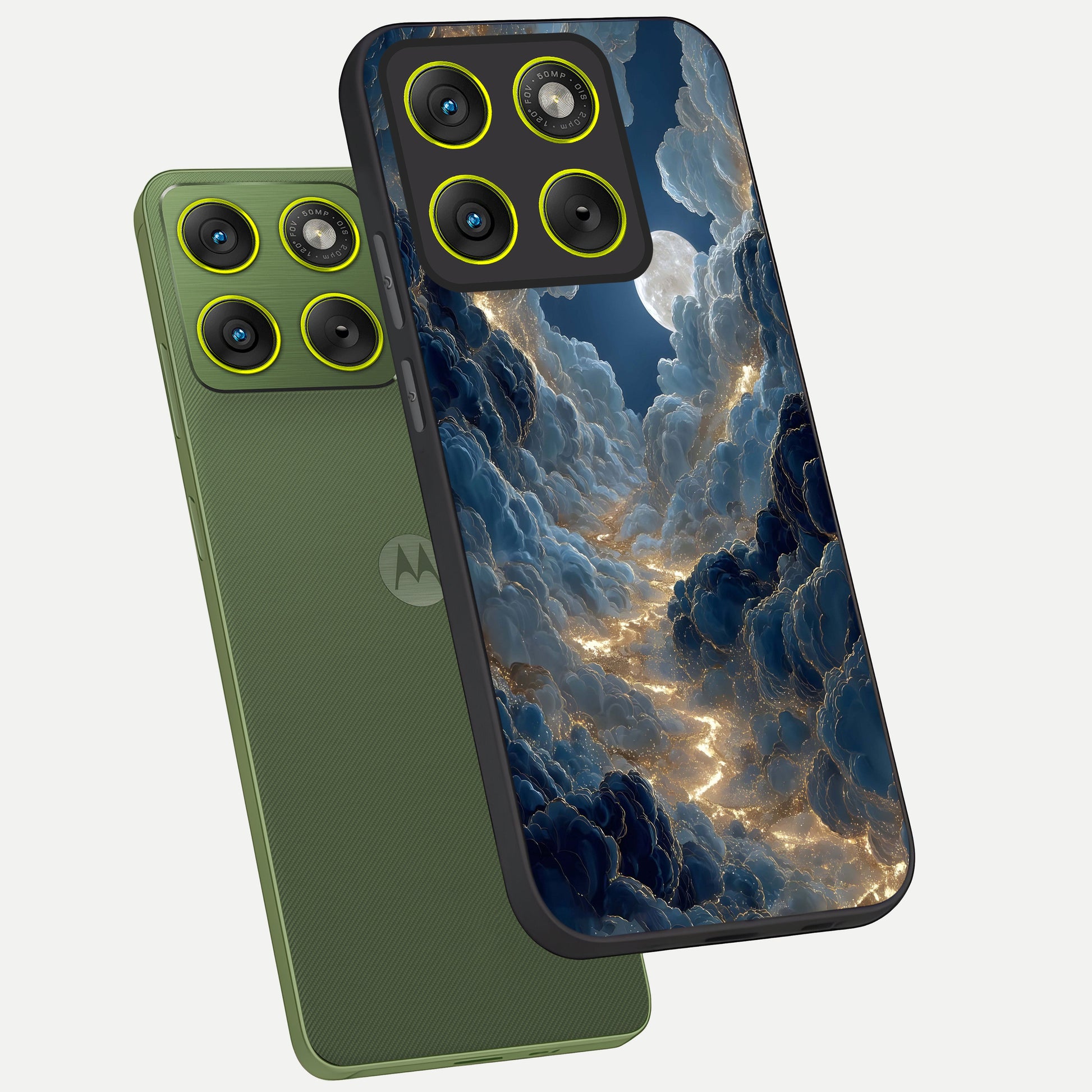  Celestial Cloud Road phone case For Moto Edge 70 showing premium glass back cover with detailed artwork