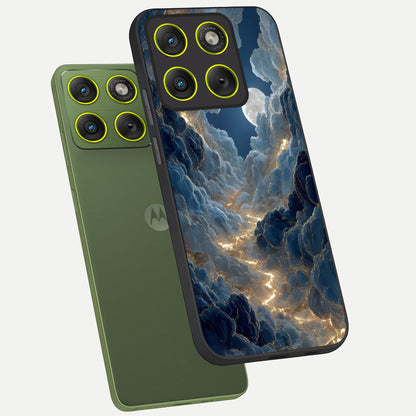  Celestial Cloud Road phone case For Moto Edge 70 showing premium glass back cover with detailed artwork