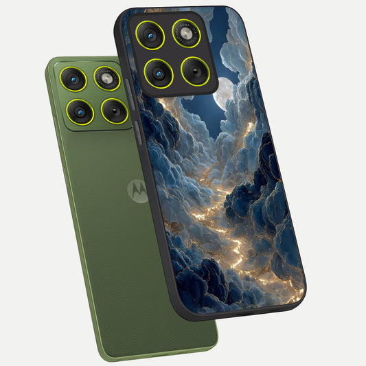  Celestial Cloud Road phone case For Moto Edge 70 showing premium glass back cover with detailed artwork