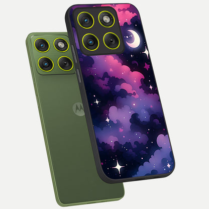  Celestial Moon Magic phone case For Moto Edge 70 showing premium glass back cover with detailed artwork