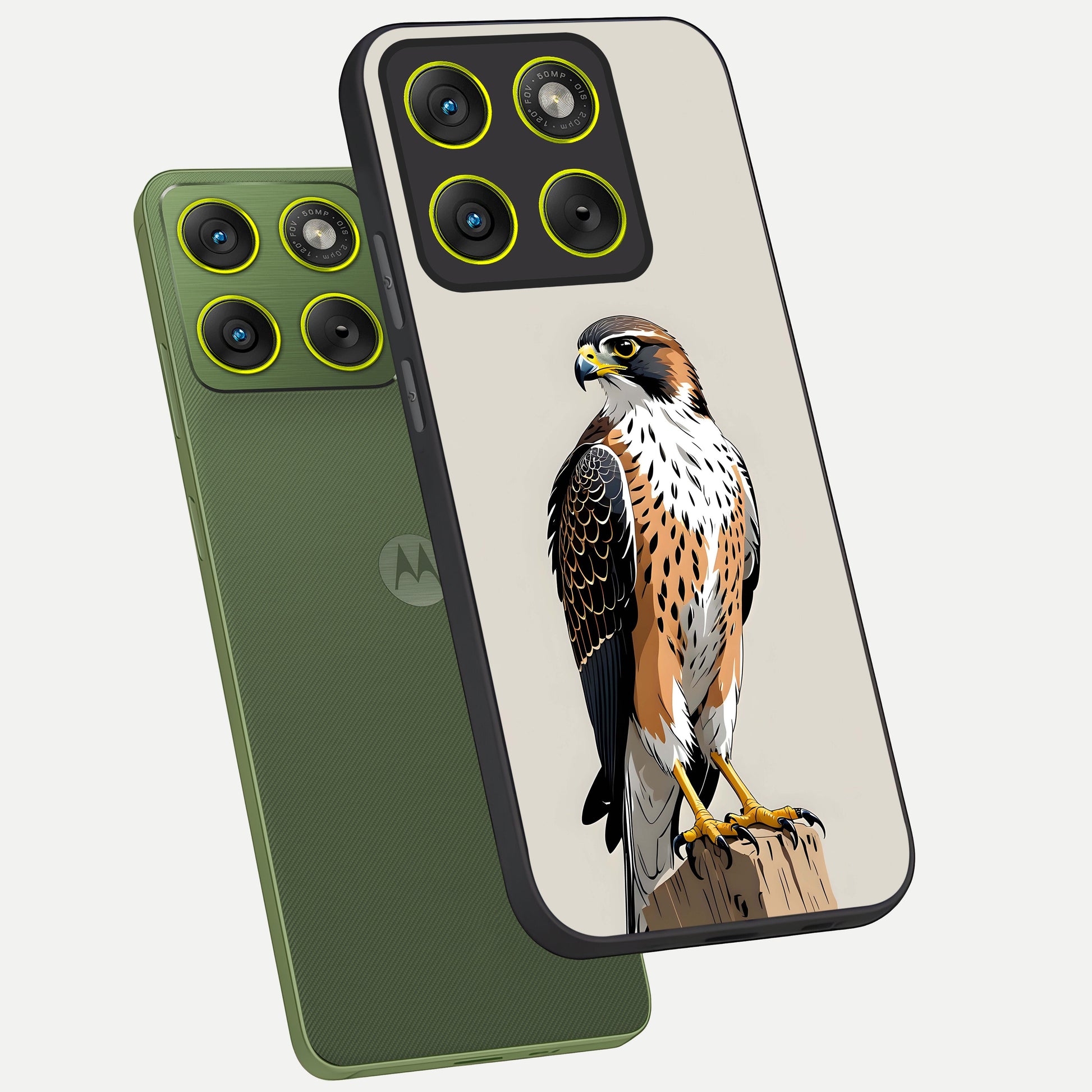  Clever Eagle phone case For Moto Edge 70 showing premium glass back cover with detailed artwork