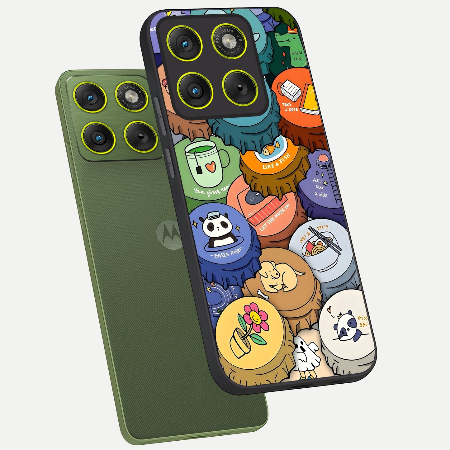 Coins Patterns phone case For Moto Edge 70 showing premium glass back cover with detailed artwork