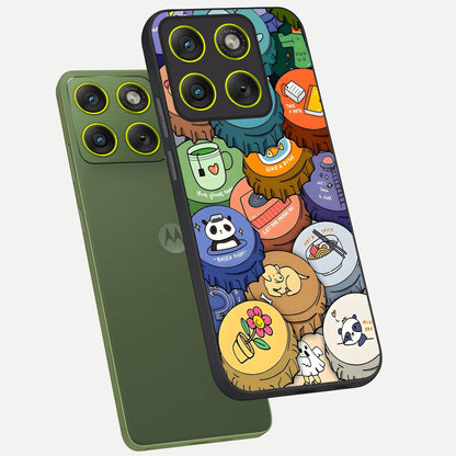  Coins Patterns phone case For Moto Edge 70 showing premium glass back cover with detailed artwork