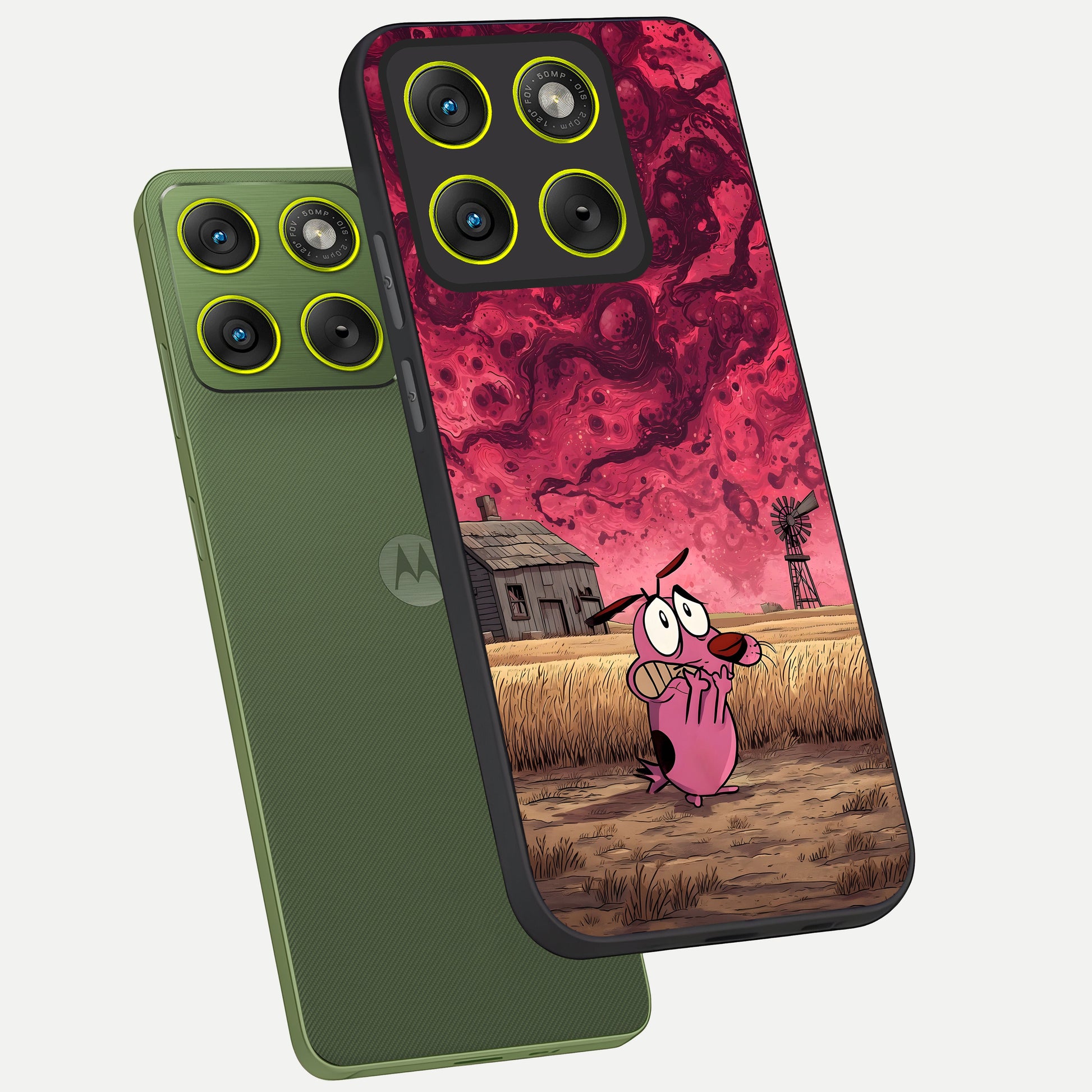  Courage Under Sky phone case For Moto Edge 70 showing premium glass back cover with detailed artwork