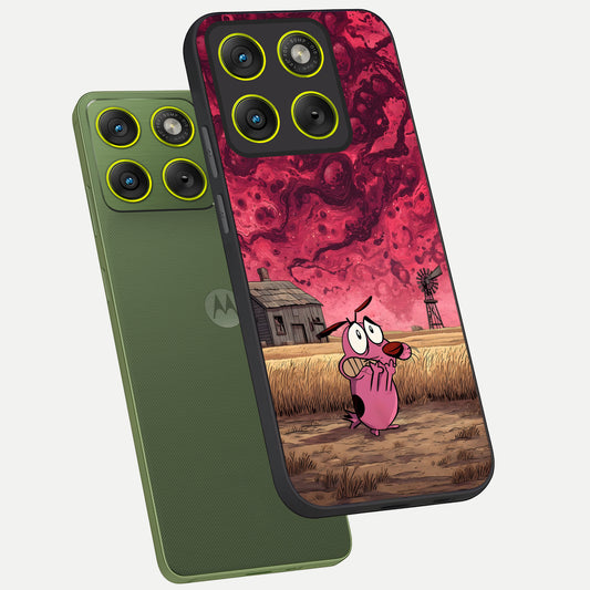  Courage Under Sky phone case For Moto Edge 70 showing premium glass back cover with detailed artwork