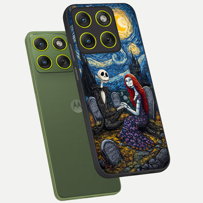  Eternal Night Love phone case For Moto Edge 70 showing premium glass back cover with detailed artwork