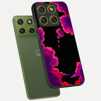  Galaxy Dream Frame phone case For Moto Edge 70 showing premium glass back cover with detailed artwork