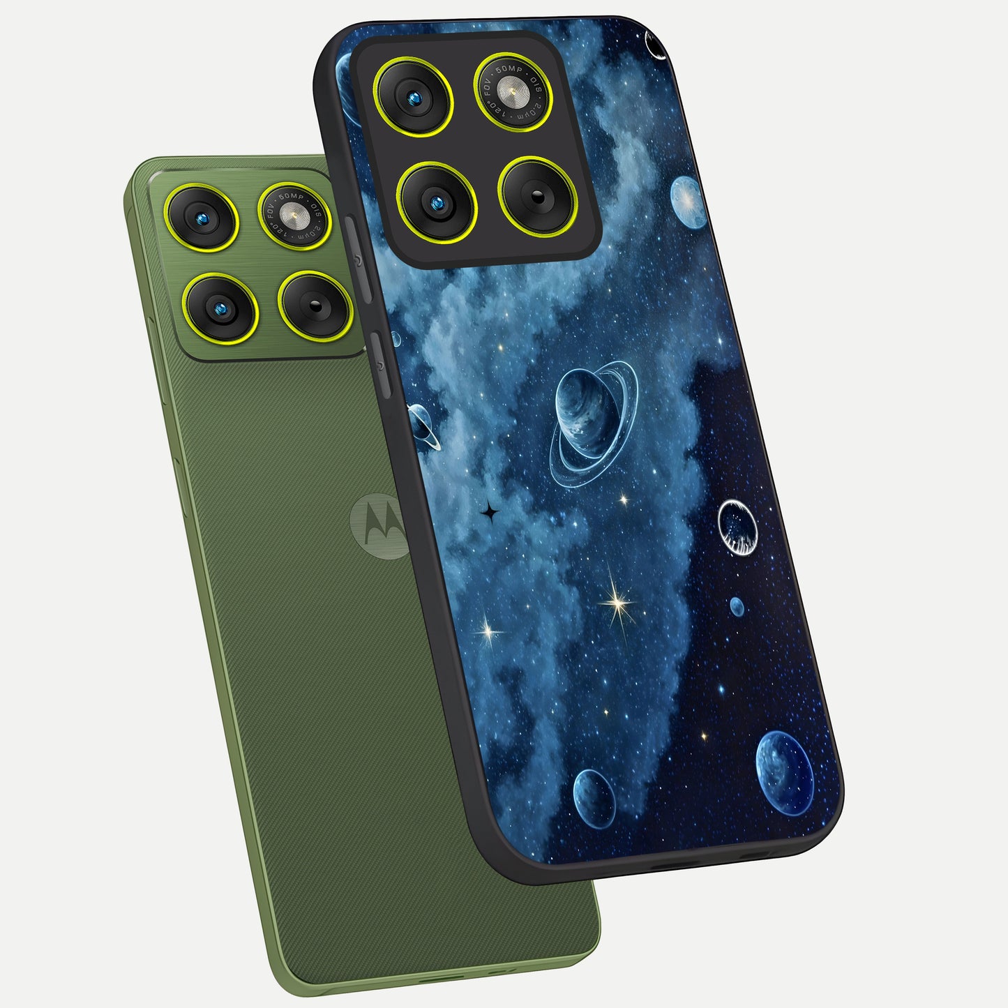  Galaxy Dream Space phone case For Moto Edge 70 showing premium glass back cover with detailed artwork