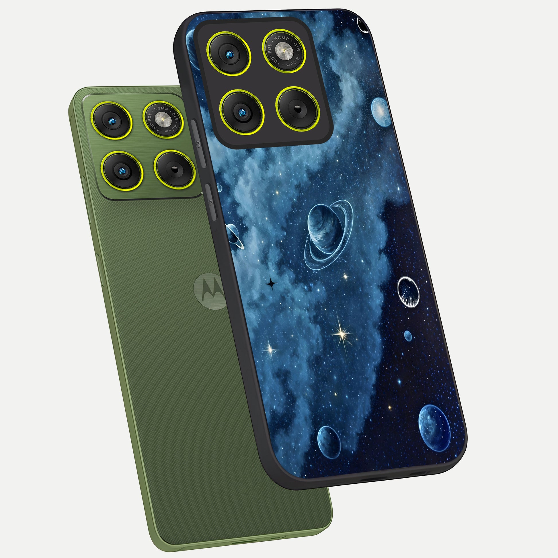  Galaxy Dream Space phone case For Moto Edge 70 showing premium glass back cover with detailed artwork