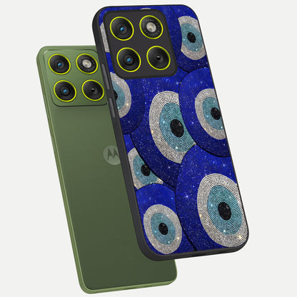  Galaxy Eye Flow phone case For Moto Edge 70 showing premium glass back cover with detailed artwork