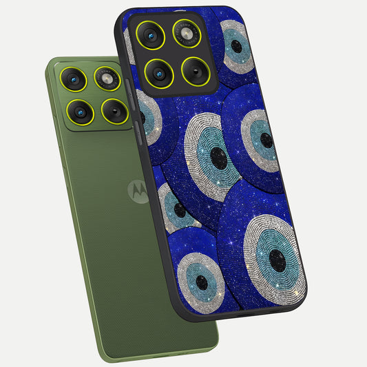  Galaxy Eye Flow phone case For Moto Edge 70 showing premium glass back cover with detailed artwork