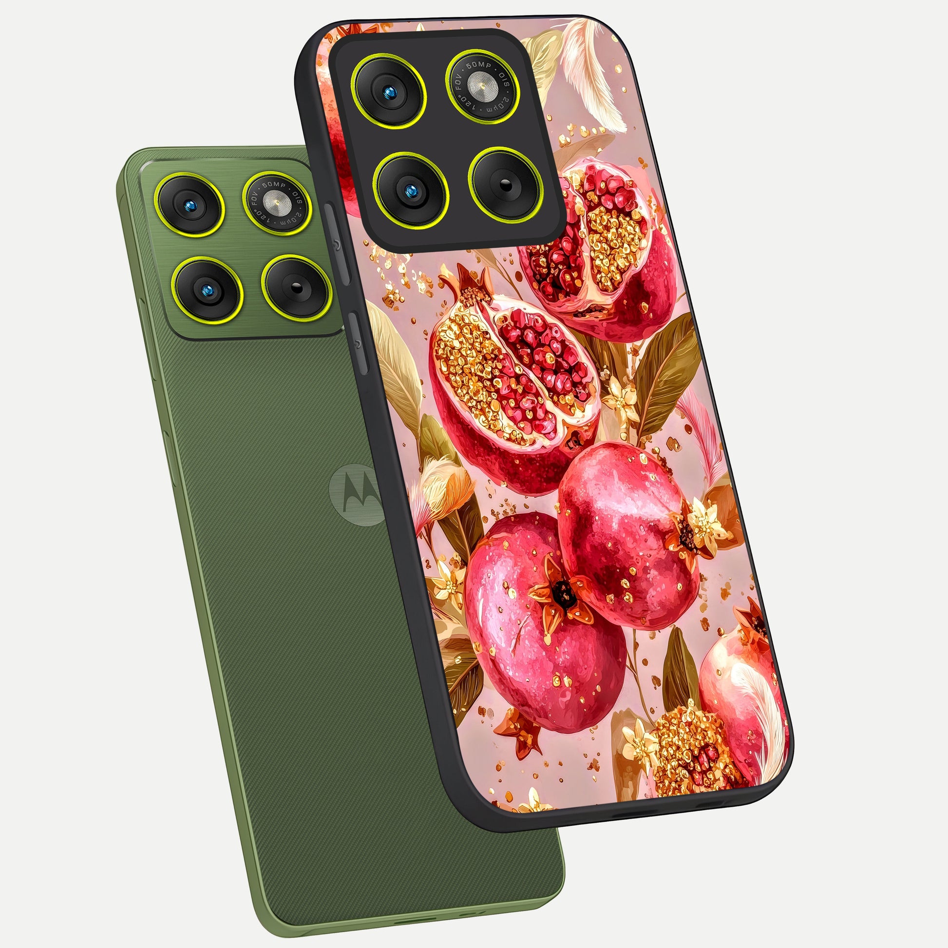  Golden Bloom Glow phone case For Moto Edge 70 showing premium glass back cover with detailed artwork
