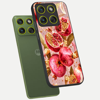  Golden Bloom Glow phone case For Moto Edge 70 showing premium glass back cover with detailed artwork