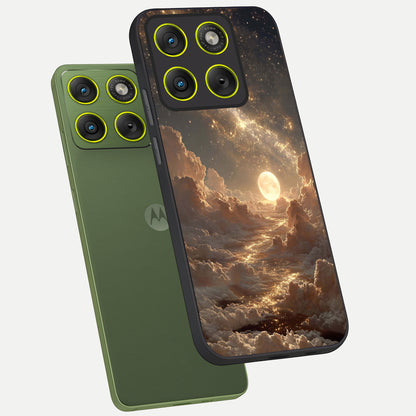  Golden Sky Dream phone case For Moto Edge 70 showing premium glass back cover with detailed artwork