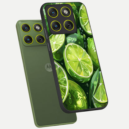  Green Kawasaki phone case For Moto Edge 70 showing premium glass back cover with detailed artwork