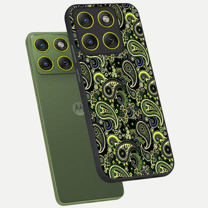  Green Lemon phone case For Moto Edge 70 showing premium glass back cover with detailed artwork