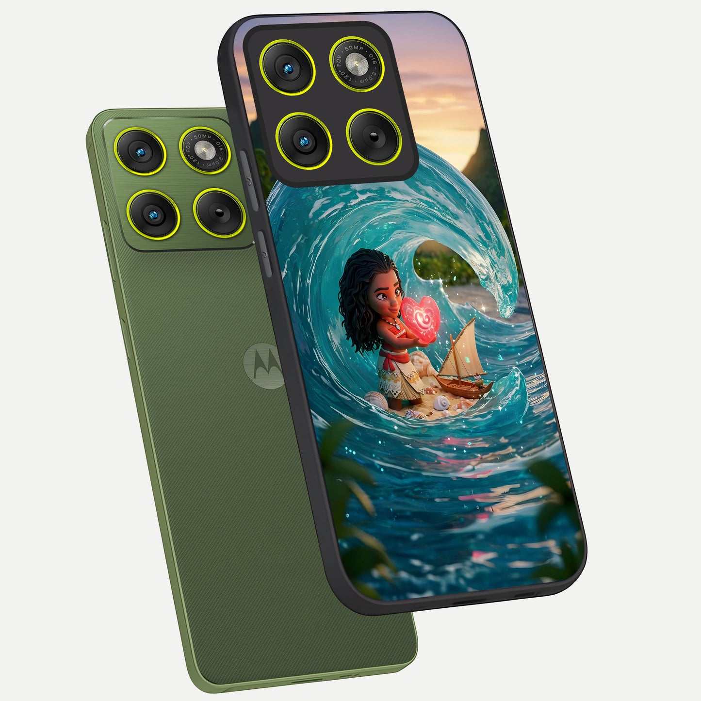  Heart of Ocean phone case For Moto Edge 70 showing premium glass back cover with detailed artwork