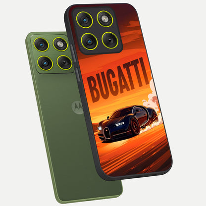  Inferno Bugatti Storm phone case For Moto Edge 70 showing premium glass back cover with detailed artwork
