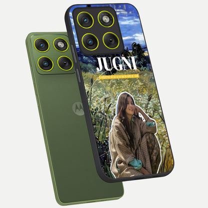  Jugni Soul Vibes phone case For Moto Edge 70 showing premium glass back cover with detailed artwork