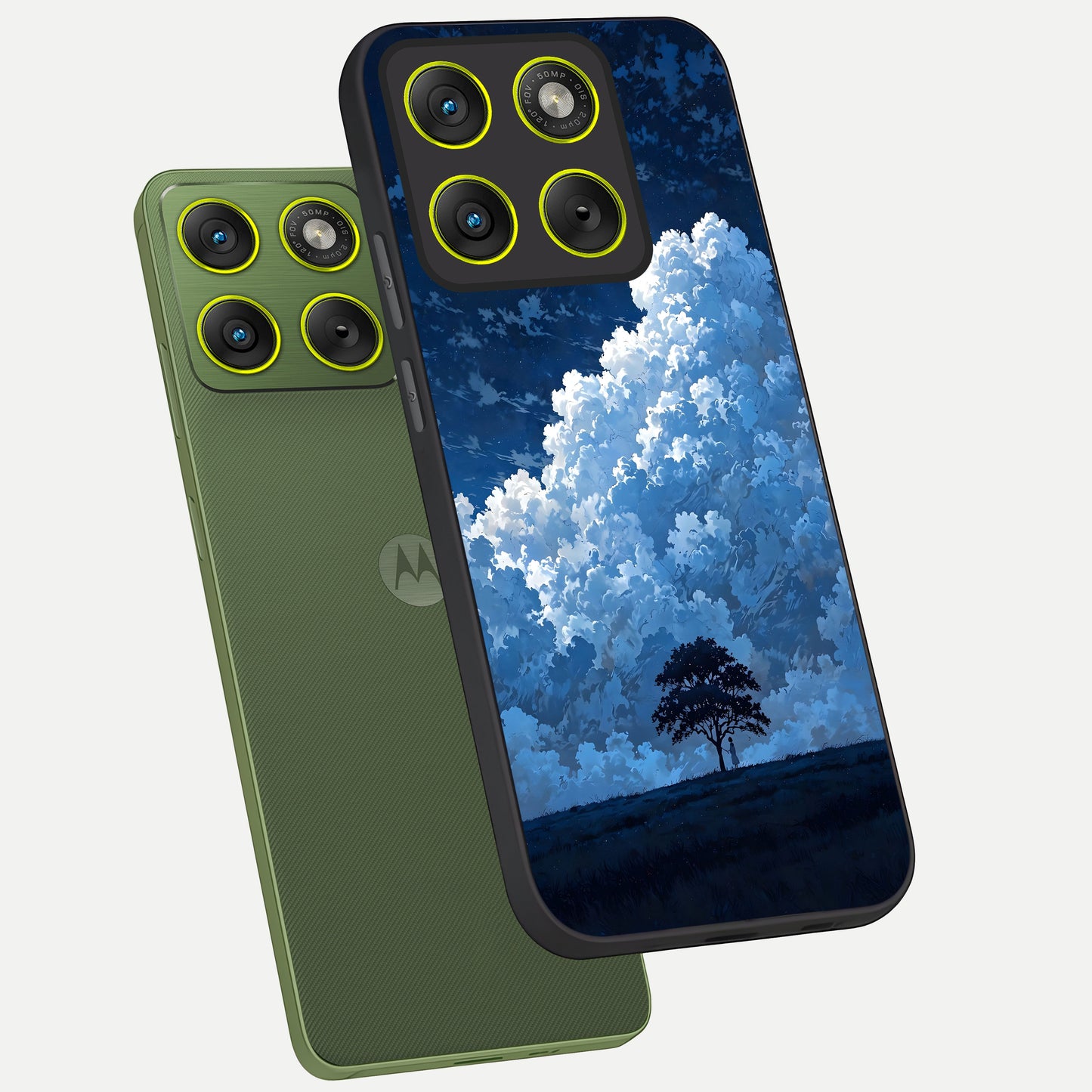  Midnight Sky Serenity phone case For Moto Edge 70 showing premium glass back cover with detailed artwork