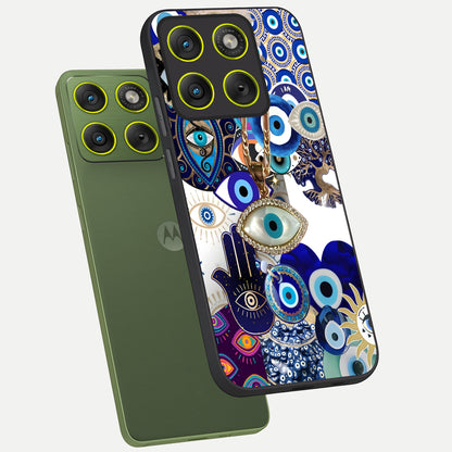  Mystic Charm Eye phone case For Moto Edge 70 showing premium glass back cover with detailed artwork