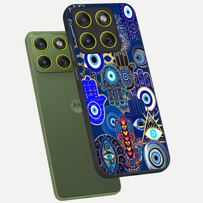  Mystic Palm Guard phone case For Moto Edge 70 showing premium glass back cover with detailed artwork