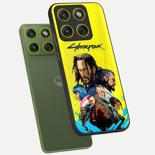  Neon Rebel Genesis phone case For Moto Edge 70 showing premium glass back cover with detailed artwork