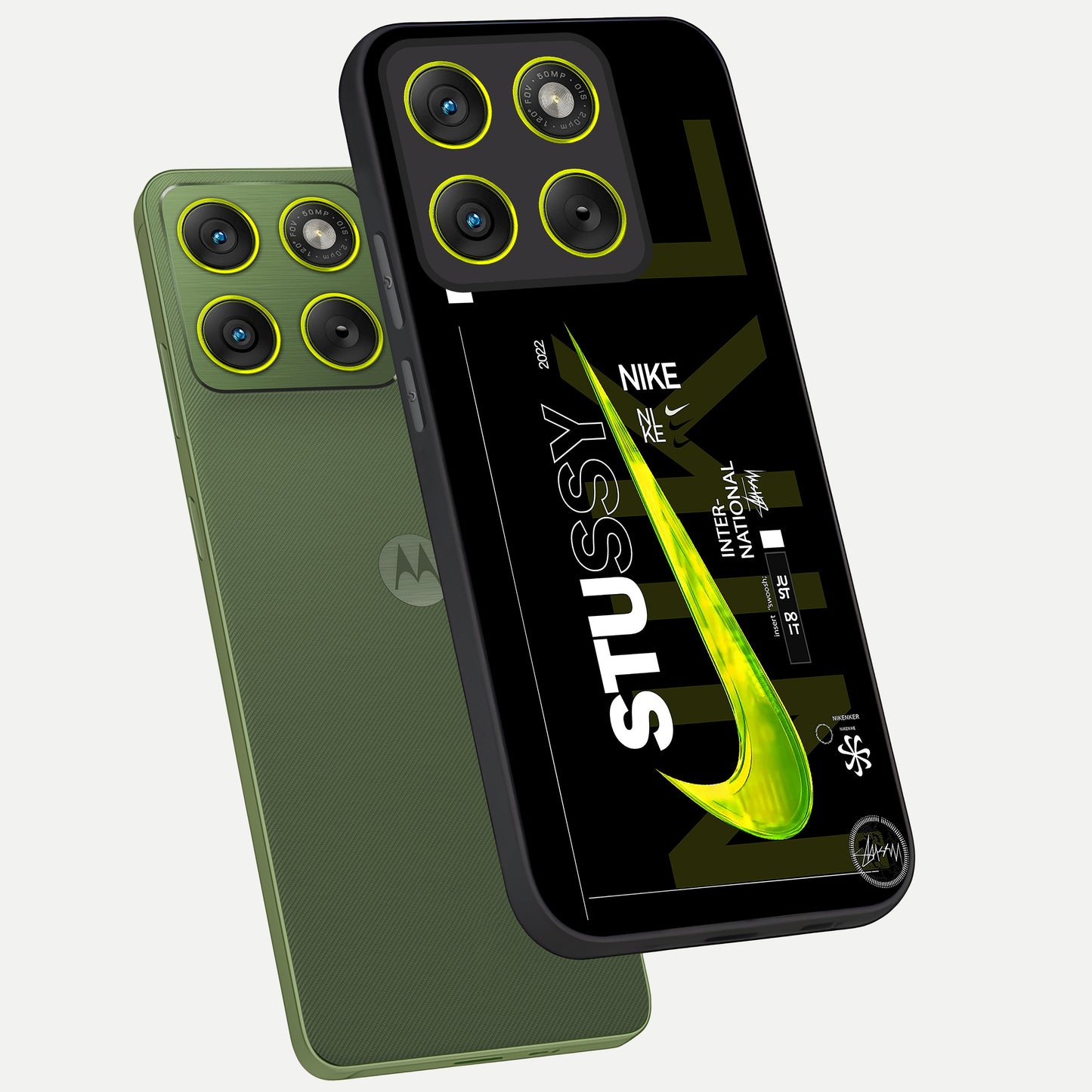 Neon Street Edition phone case For Moto Edge 70 showing premium glass back cover with detailed artwork