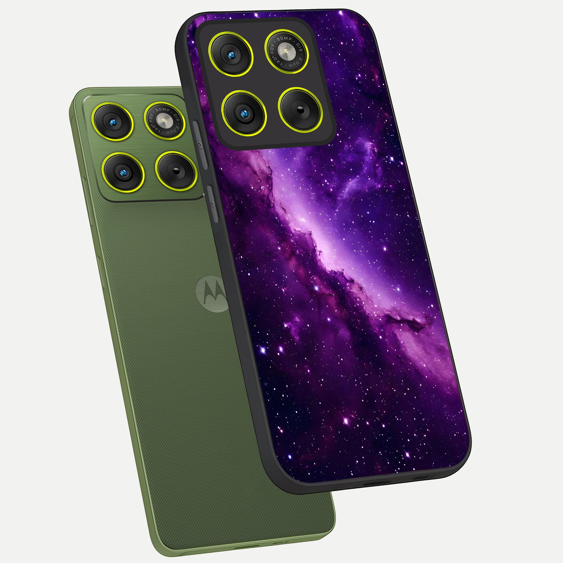  Purple Shade Sky phone case For Moto Edge 70 showing premium glass back cover with detailed artwork
