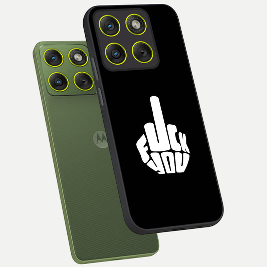  Rebel Mode On phone case For Moto Edge 70 showing premium glass back cover with detailed artwork