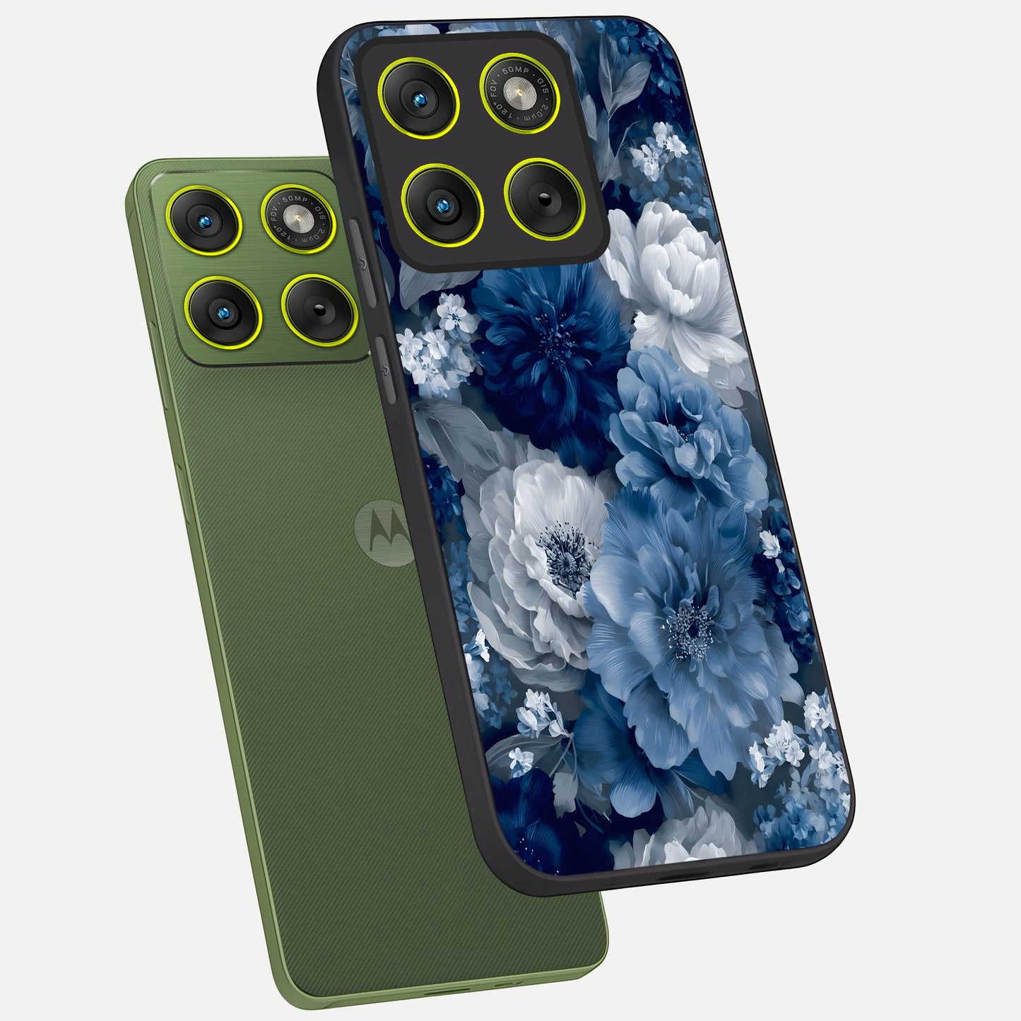  Royal Bloom Garden phone case For Moto Edge 70 showing premium glass back cover with detailed artwork