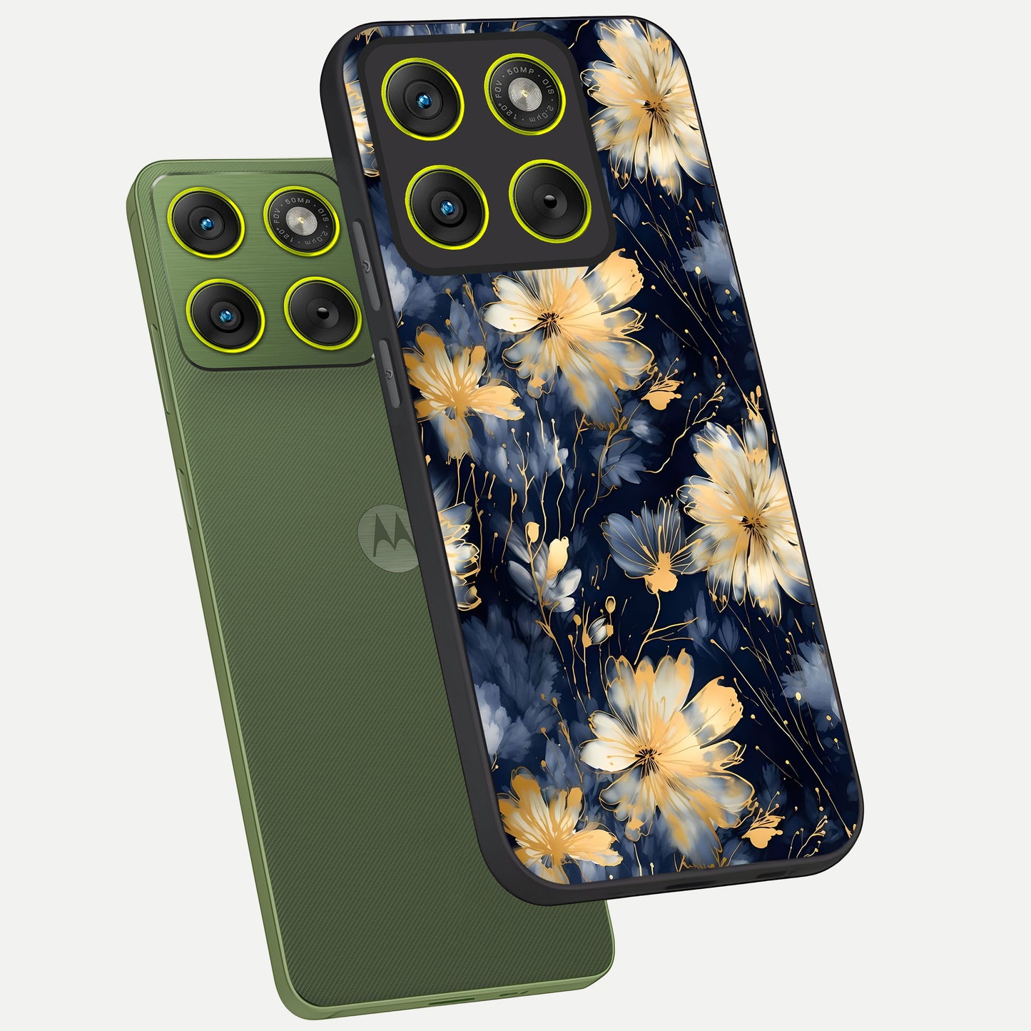  Royal Petal Dream phone case For Moto Edge 70 showing premium glass back cover with detailed artwork