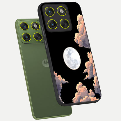  Shade Cloud Moon phone case For Moto Edge 70 showing premium glass back cover with detailed artwork
